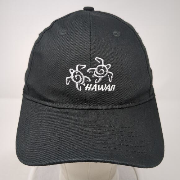 Hawaii Strapback Baseball Cap Black OS Adjustable Surfware Hawaiian Classics - Picture 2 of 9